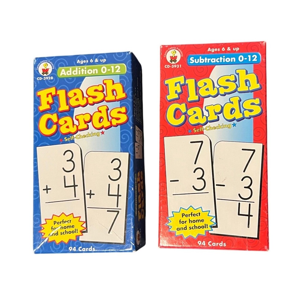 Flash Cards Kids OS Multi Excellent Math Addition Subtraction Set